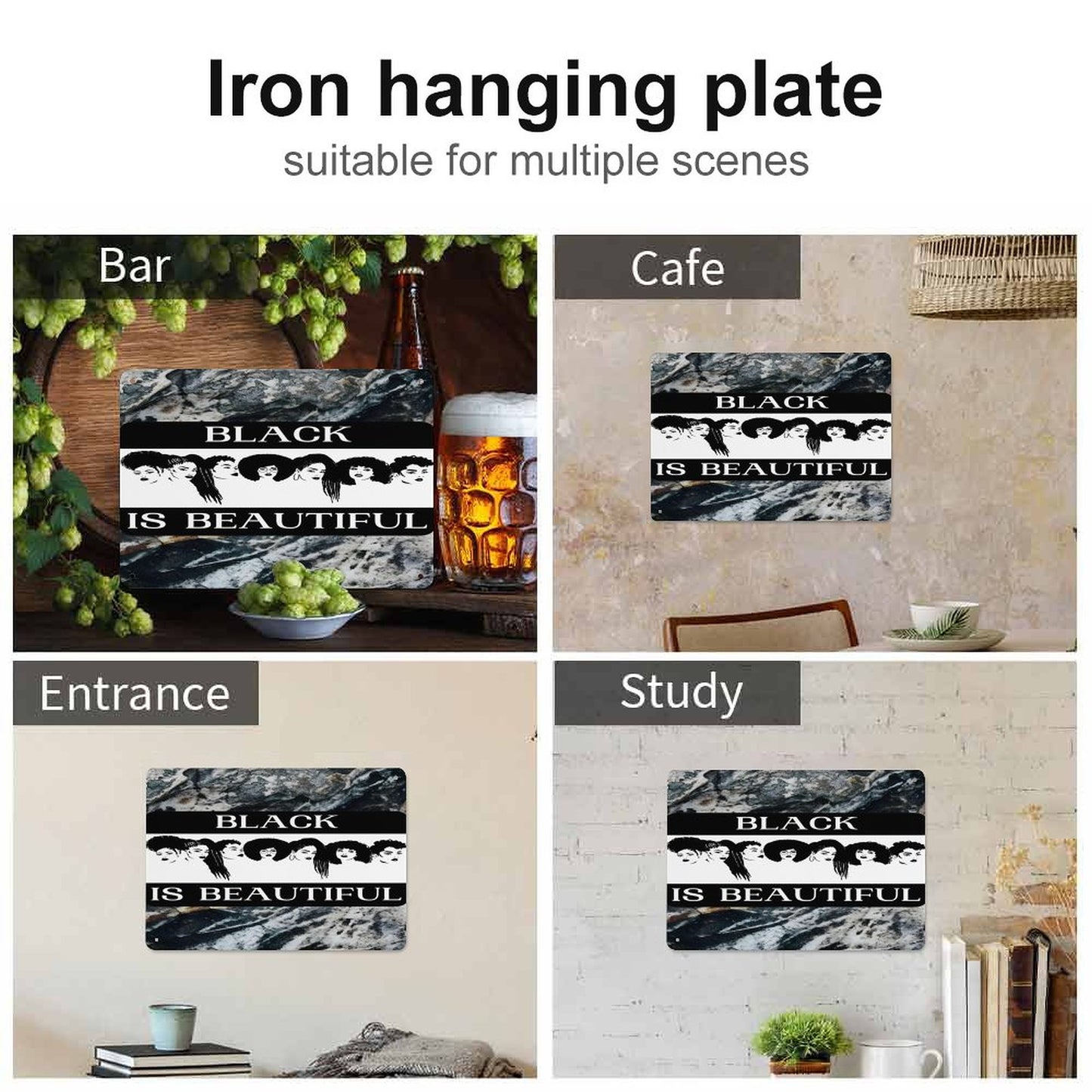Horizontal Personalized Metal Wall Art Tin Sign-5.5"x7.9"/14x20cm