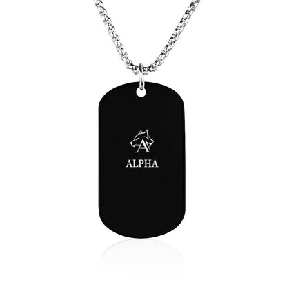 Memorial Necklace with Titanium Steel Square Pendant