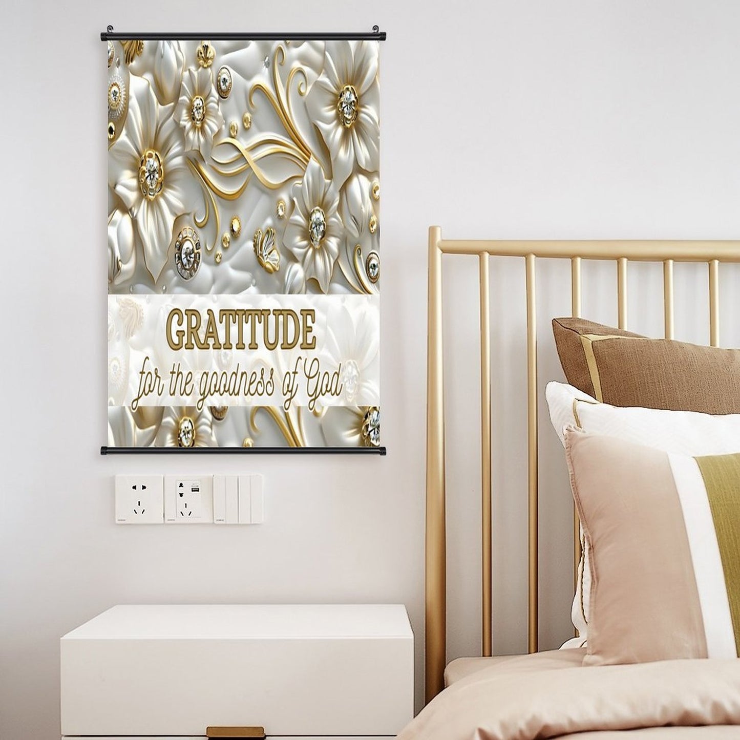 Canvas Hanging Poster with Scrolls-16"x24"/ 40x60cm