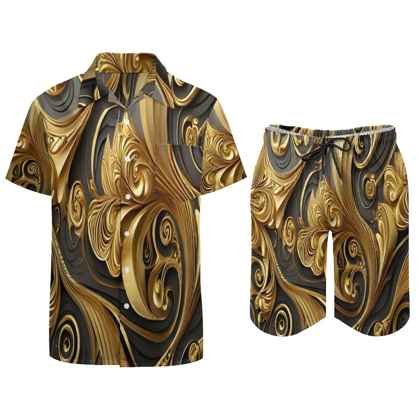 Hawaiian Print Suits for Men (All-Over Printing)