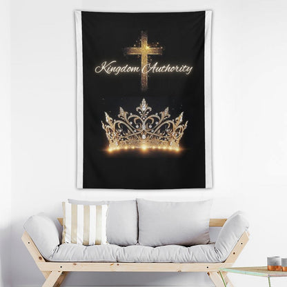 Wall Art with Vertical Tapestry