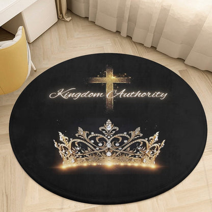 Round Coral Velvet Warm Floor Mat