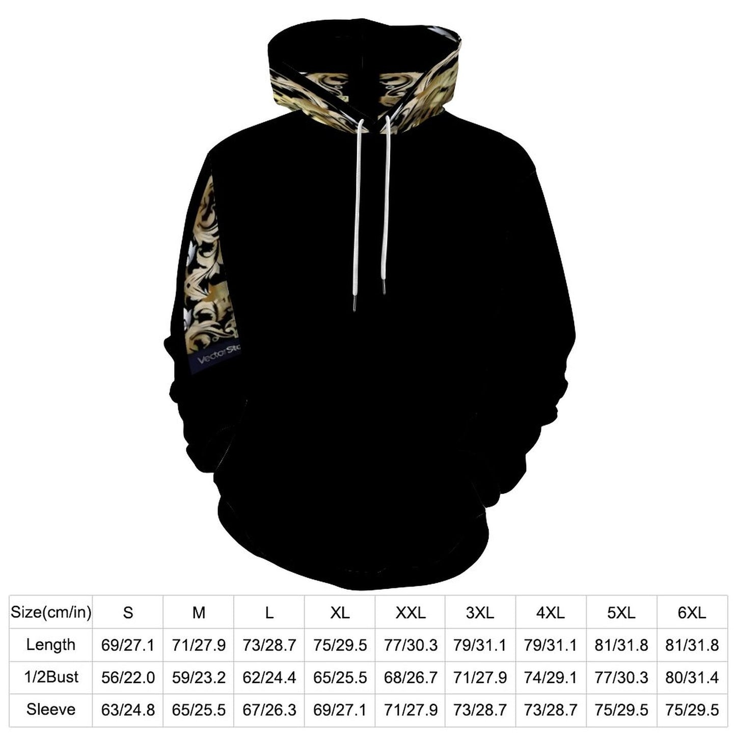 230gsm Men's Cool Hoodie with Double-layer Cap (All-Over Printing)