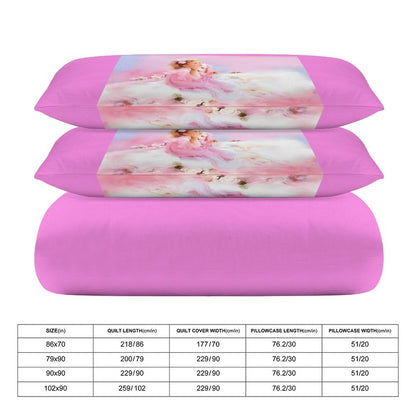 3-Piece Bedding Set-90"x90"/ 229x229cm (Dual-sided Printing)