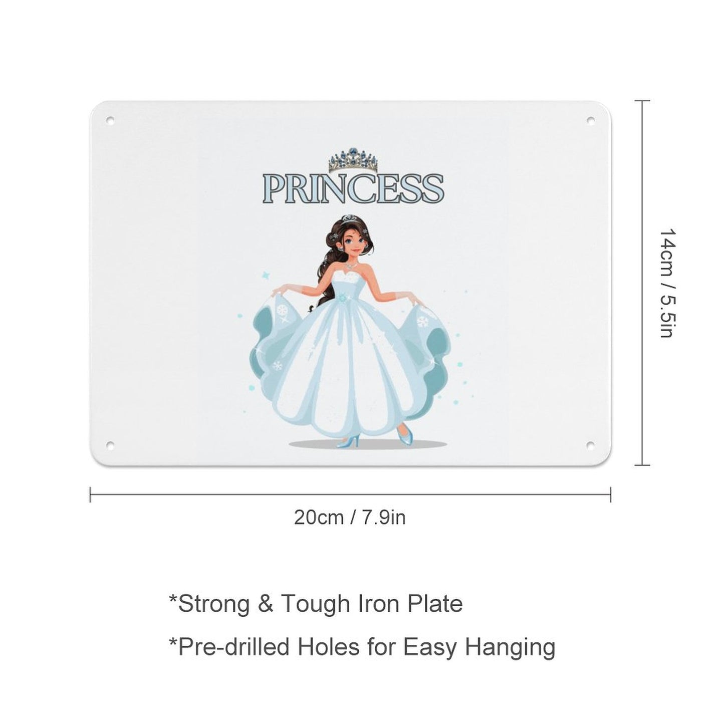 Horizontal Personalized Metal Wall Art Tin Sign-5.5"x7.9"/14x20cm