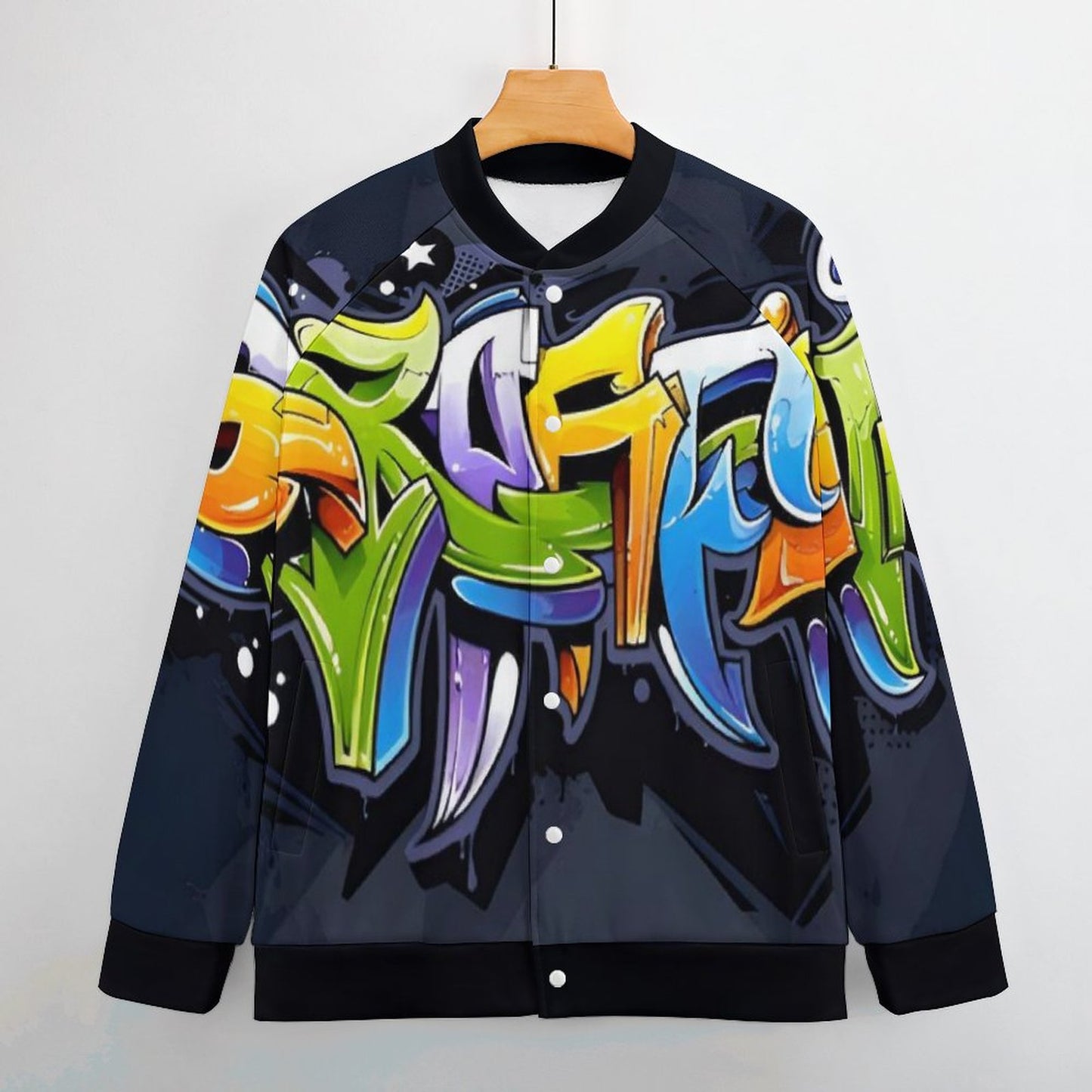 COLORFUL GRAFFITI Men's Baseball Jacket-*2XS-6XL
