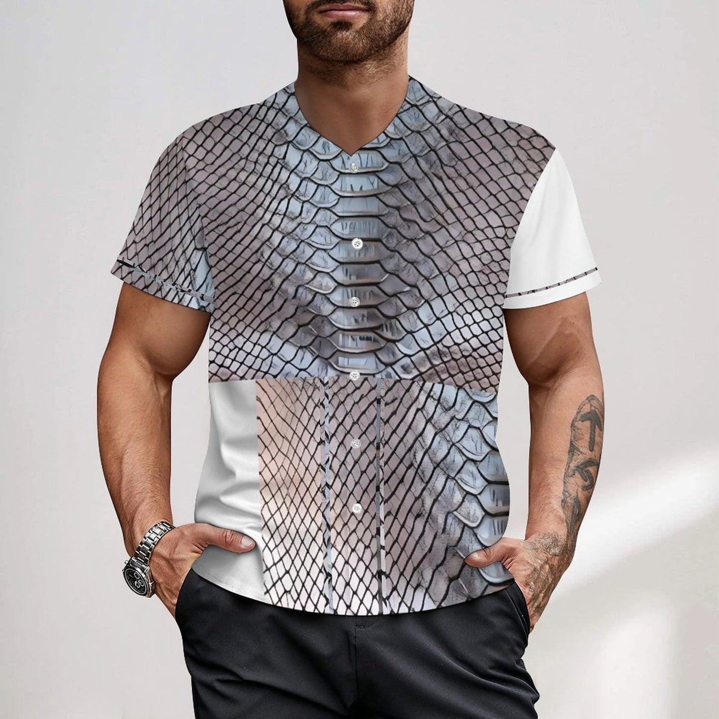 Short Sleeve Men's Baseball Batting Jacket J50T