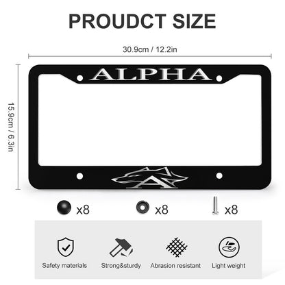 License Plate Frames with 4 Round Holes (1 Pair)
