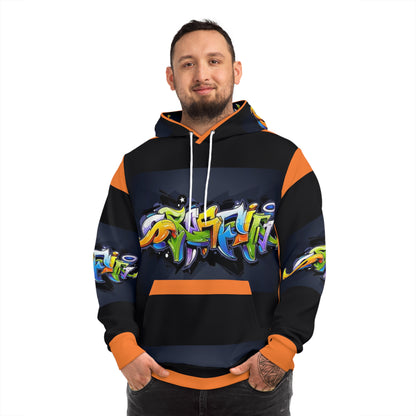 COLORFUL GRAFFITI UNISEX black/orange Fashion Hoodie