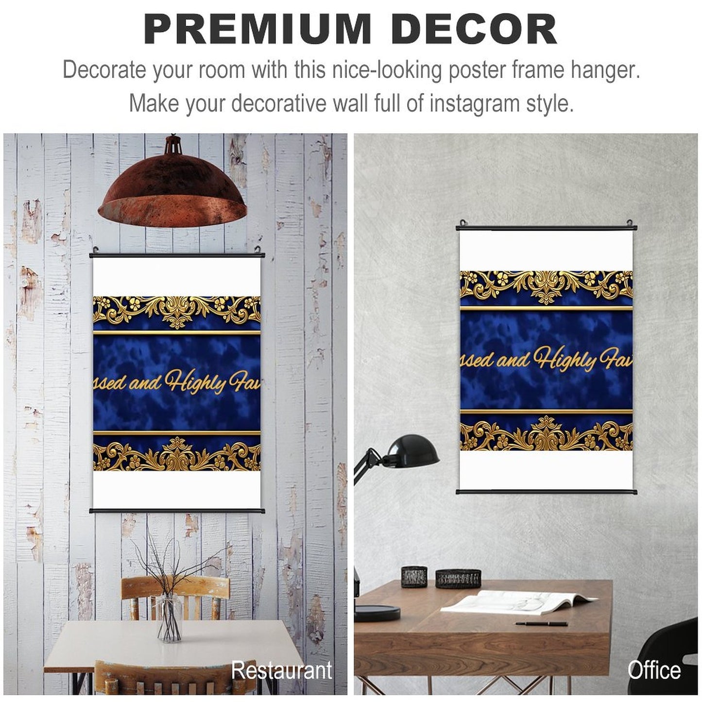 Canvas Hanging Poster with Scrolls-16"x24"/ 40x60cm