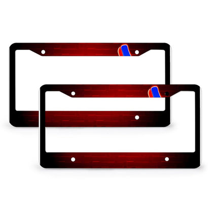 License Plate Frames with 4 Round Holes (1 Pair)