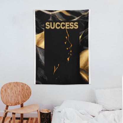 Wall Art with Vertical Tapestry