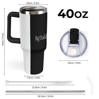40oz Insulated Tumbler with Handle and Straw