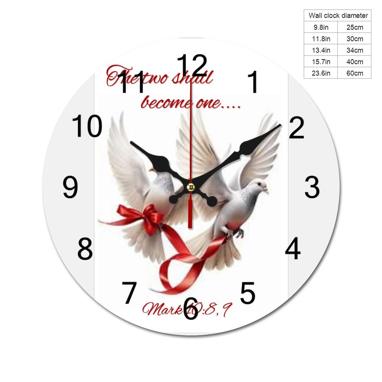 Concise Silent Wooden Wall Clock-9.84"x9.84"/ 25x25cm