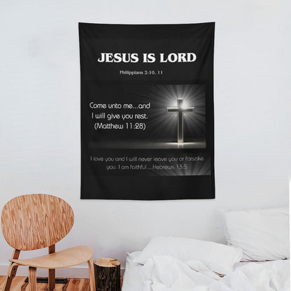 Wall Art with Vertical Tapestry