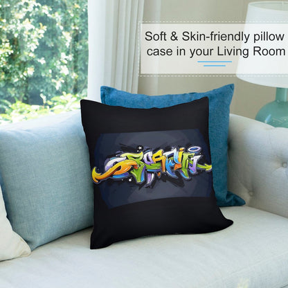 COLORFUL GRAFFITI Plush Pillowcase Set of 4