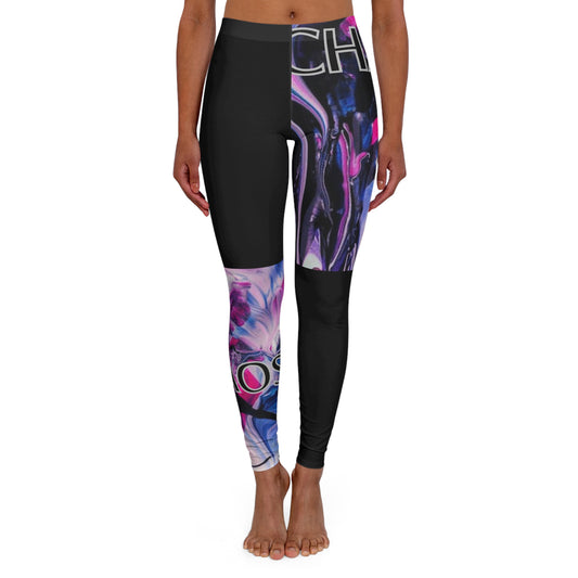 CHAOS SQUARES Women's Casual Spandex Leggings (black)-*XS-2XL