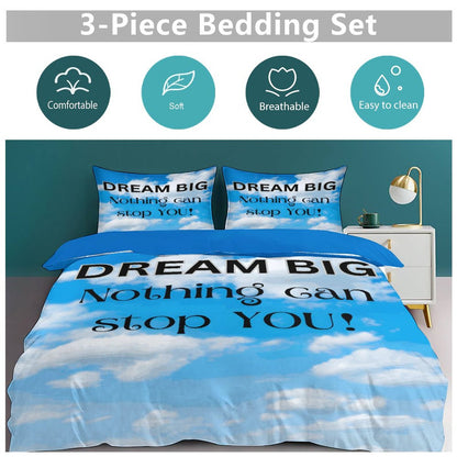3-Piece Bedding Set-102"x90"/ 259x229cm (Dual-sided Printing)