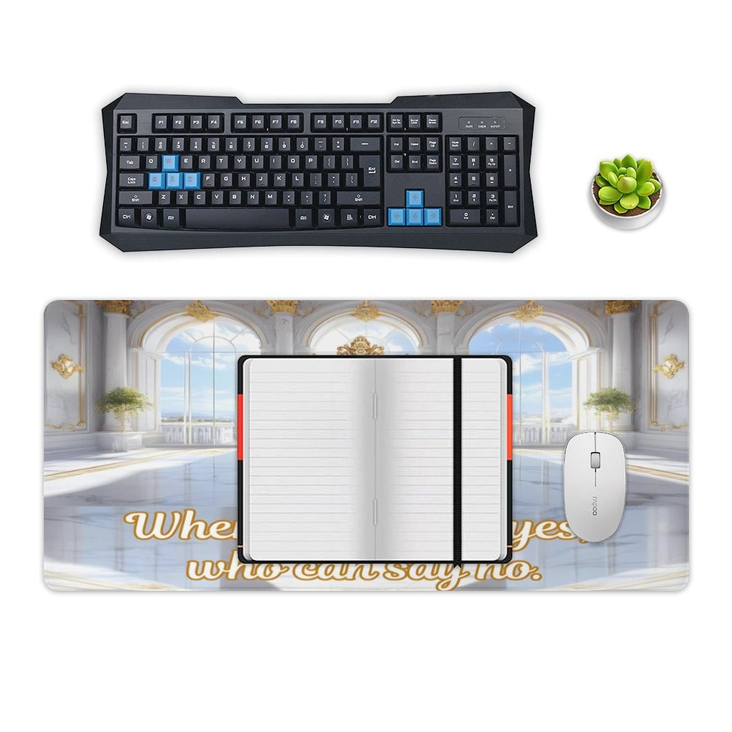 Large Desk Pad Protector with Stitched Edges-16x36 in/40x90cm