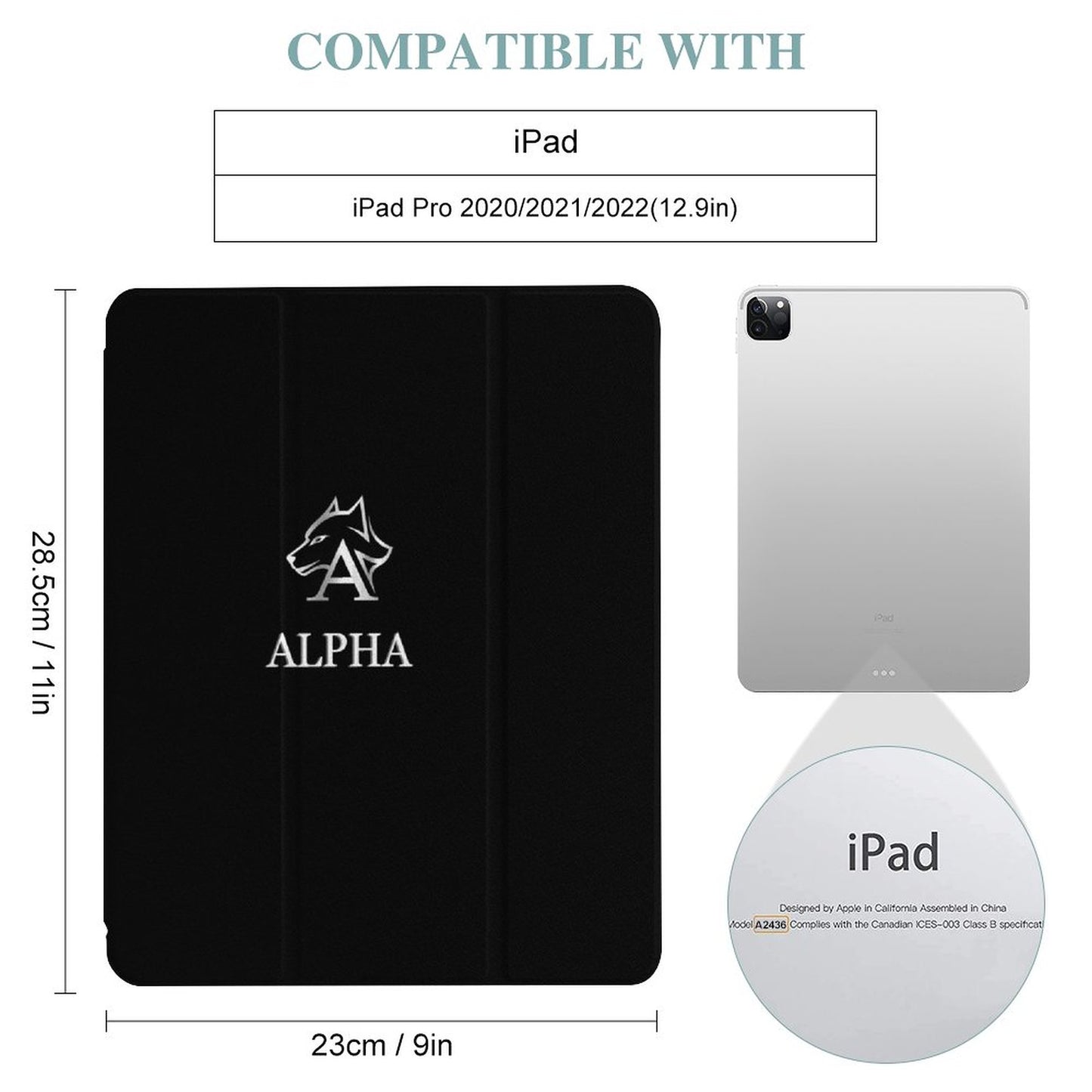 Folding iPad Case for Full Protection 12.9" iPad