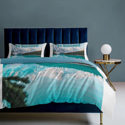 3-Piece Bedding Set-86"×70"/ 218×177cm (Dual-sidede Printing)