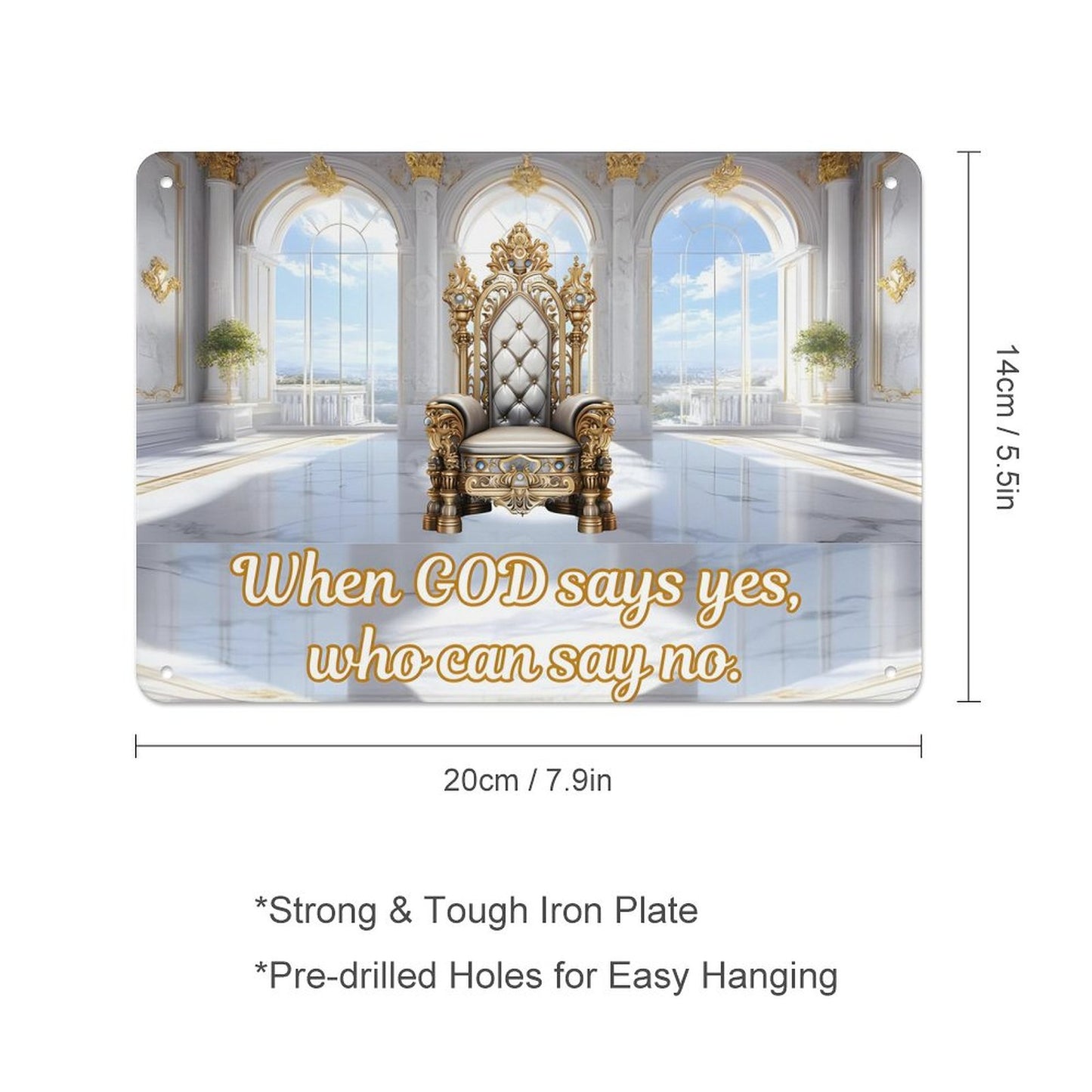 Horizontal Personalized Metal Wall Art Tin Sign-5.5"x7.9"/14x20cm