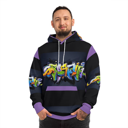 COLORFUL GRAFFITI UNISEX black/purple Fashion Hoodie