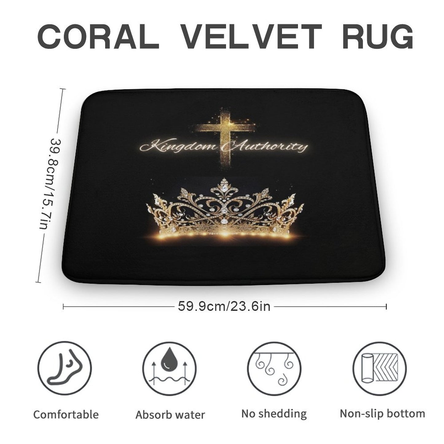 Coral Velvet Rug-15.7"x23.6"/ 40x60cm