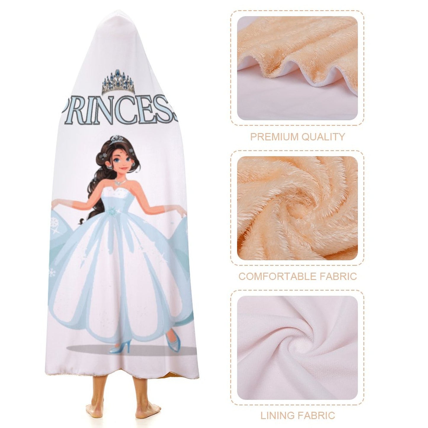 Wrap Hooded Blanket-60"x80"/ 150x200cm