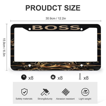 License Plate Frames with 4 Round Holes (1 Pair)