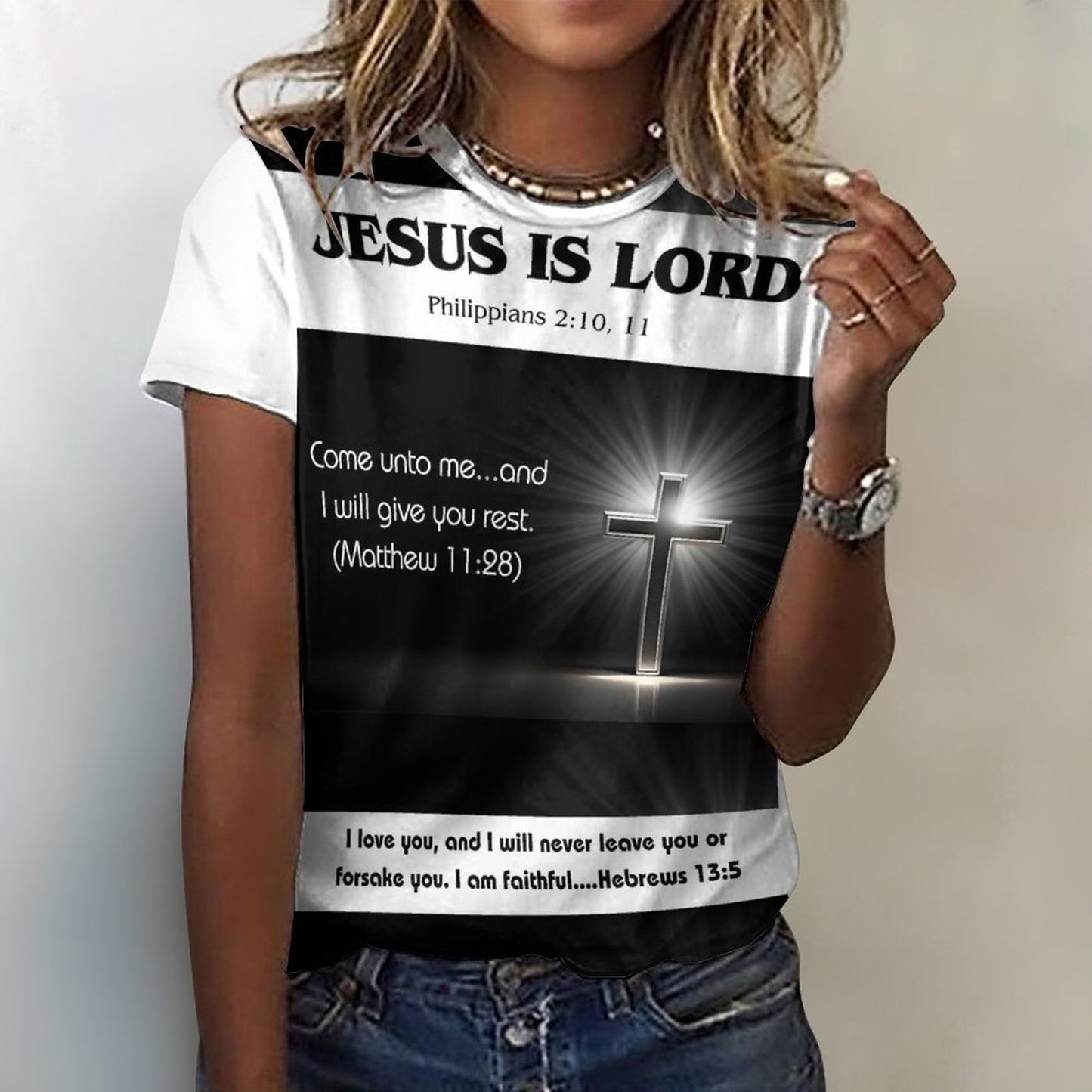 DTG 190gsm Cotton Summer Short Sleeve T-Shirts for Women(All-Over Printing)