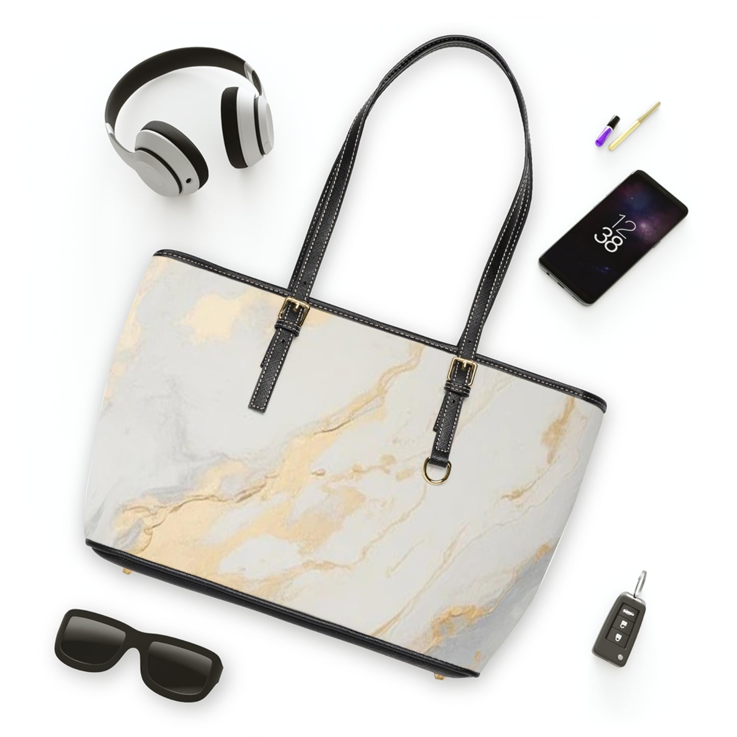 GOLD FOIL Leather Shoulder Bag
