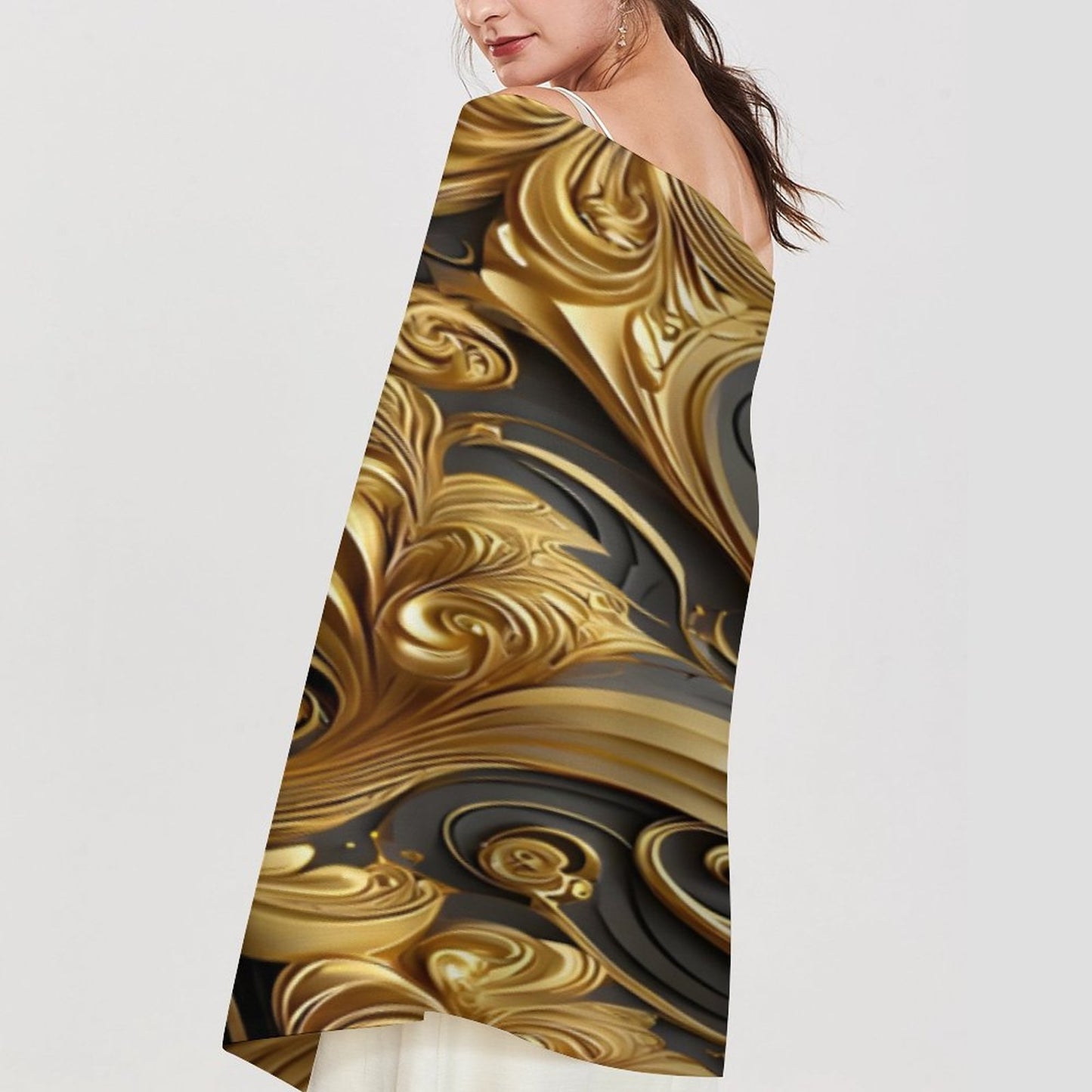 Cashmere-like Tassel Scarf (All-Over Printing)