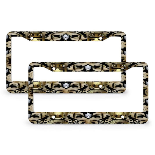 License Plate Frames with 4 Round Holes (1 Pair)