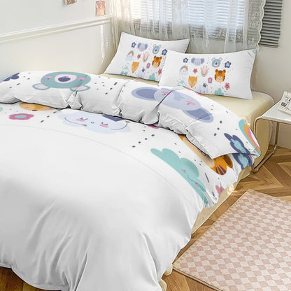 3-Piece Bedding Set-86"×70"/ 218×177cm (Dual-sidede Printing)
