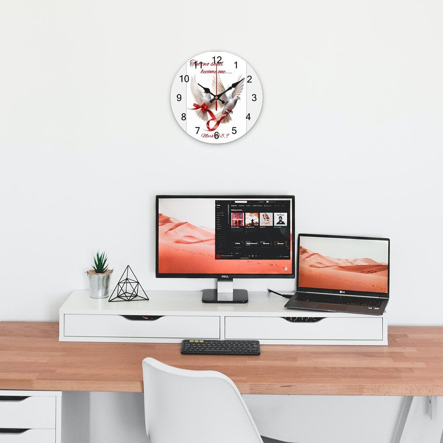 Concise Silent Wooden Wall Clock-9.84"x9.84"/ 25x25cm