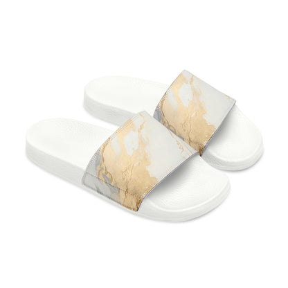 GOLD FOIL Women's Slide Sandals (black or white soles)