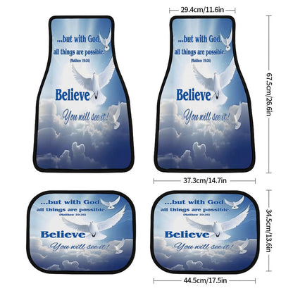 Car Mat Set of 4-BELIEVE