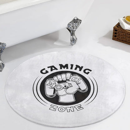 Round Coral Velvet Warm Floor Mat