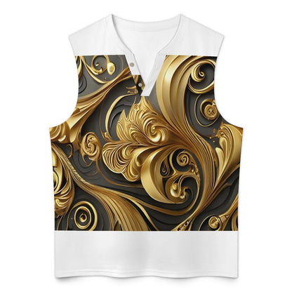 200gsm Henley Neck Vest(All-Over Printing)