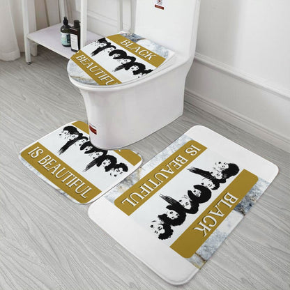Coral Velvet Restroom Rug Set of 3-15.7"x23.6"/ 40x60cm