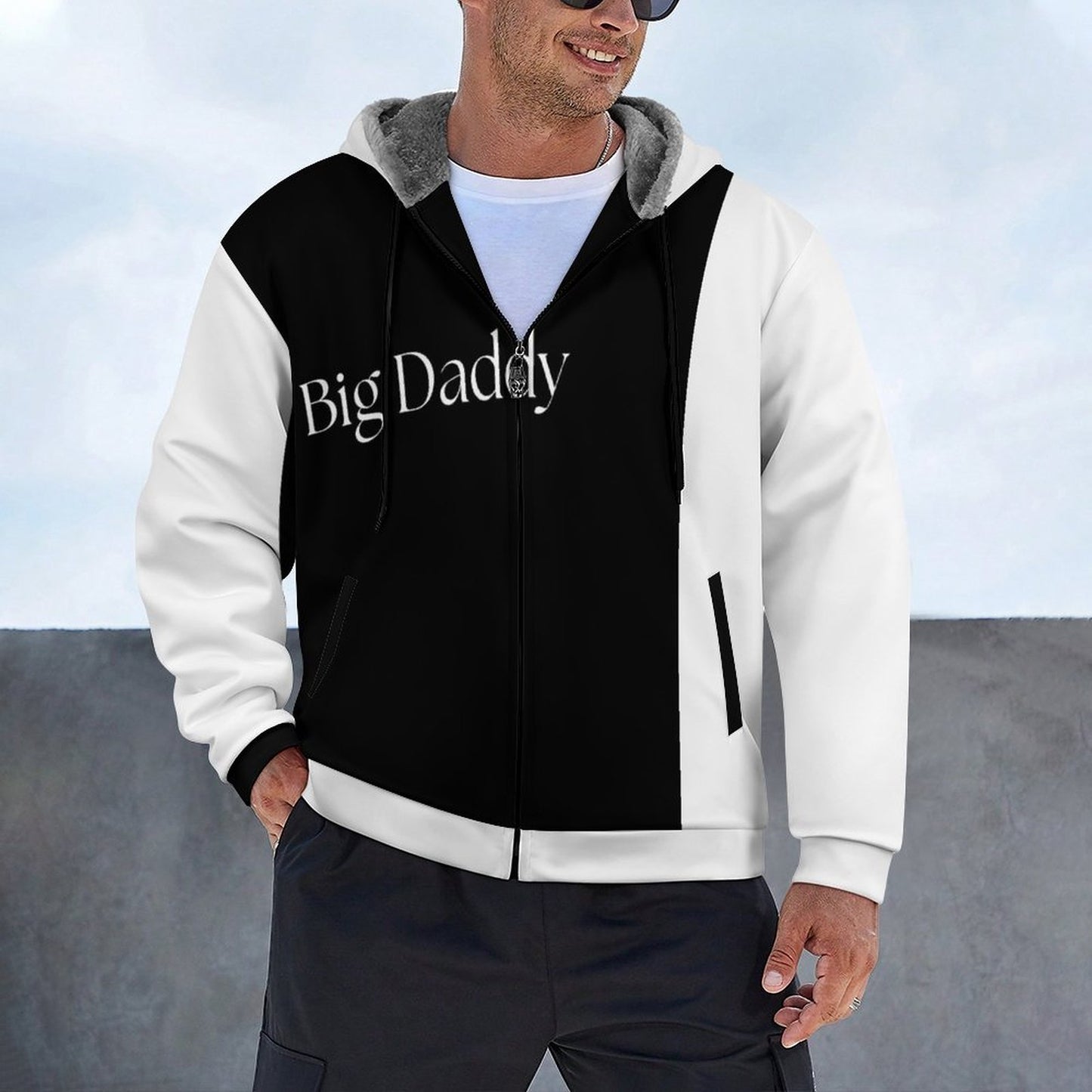 230gsm Full Zip up Hoodie with Plush Lining WZIP (All-Over Printing)