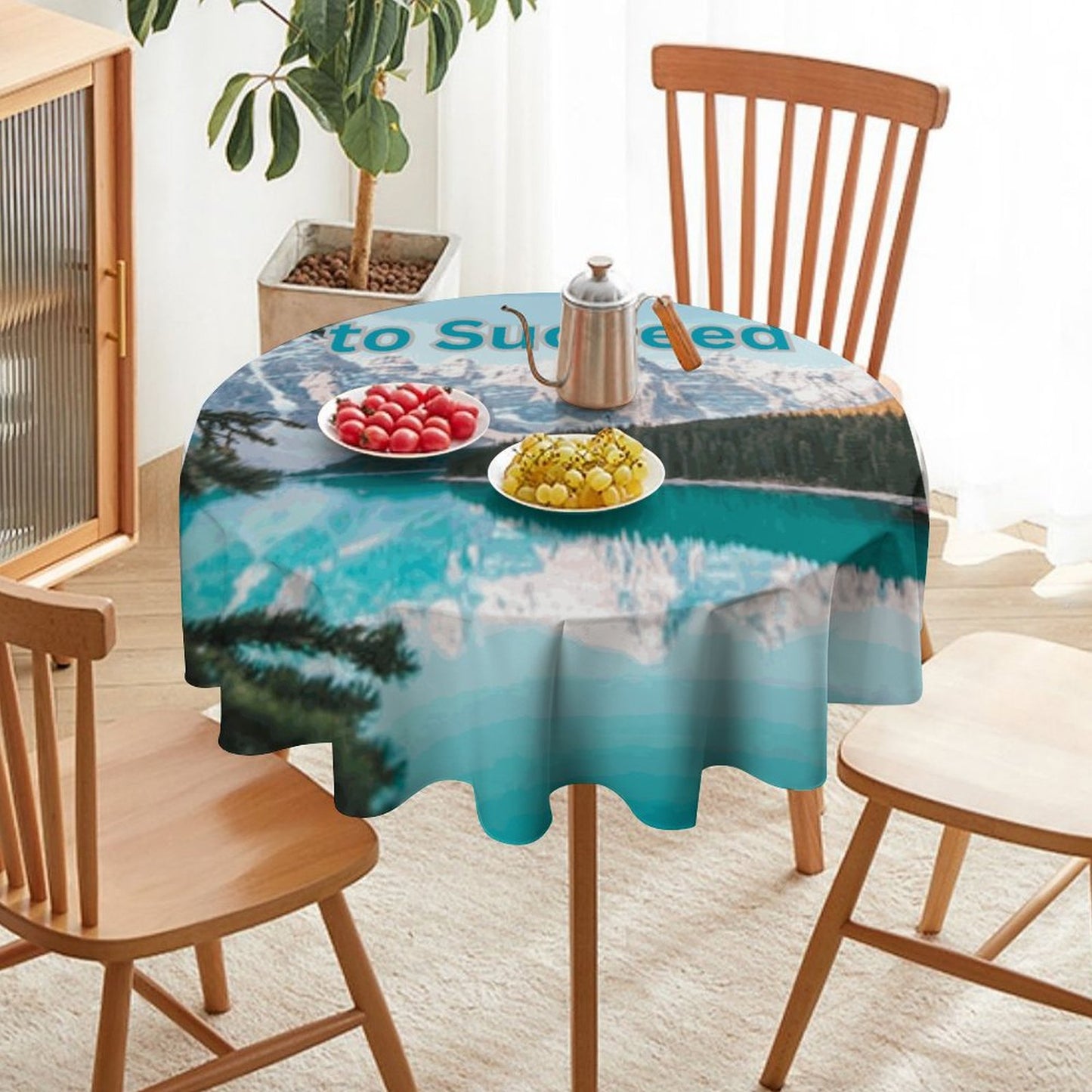 Round Tablecloth on Round Table
