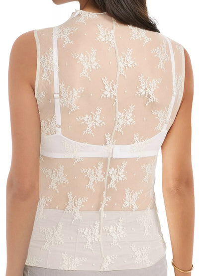 Lace Sheer Sports Bra Top (Black/Cream/Brown/White)-*XS-XL