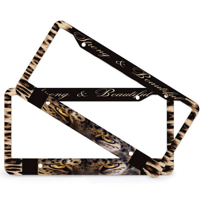 License Plate Frames with 4 Round Holes (1 Pair)