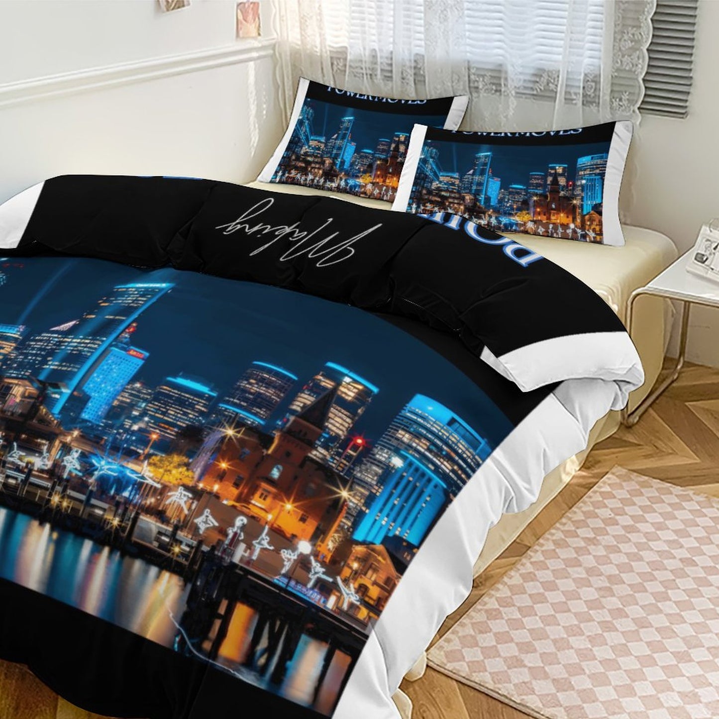 3-Piece Bedding Set-86"×70"/ 218×177cm (Dual-sidede Printing)