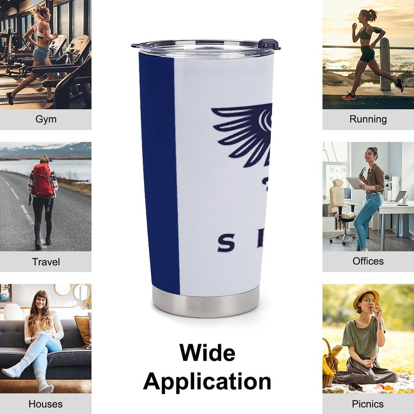 Car Travel Coffee Mug with Lid (All-Over Printing)