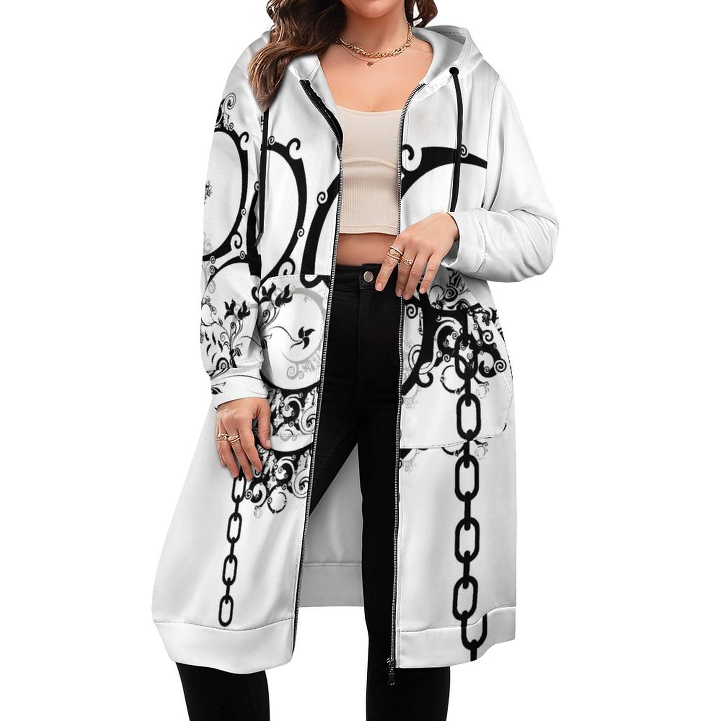 230gsm Full Zipper Long Sleeve Hoodie DS002  (All-Over Printing)