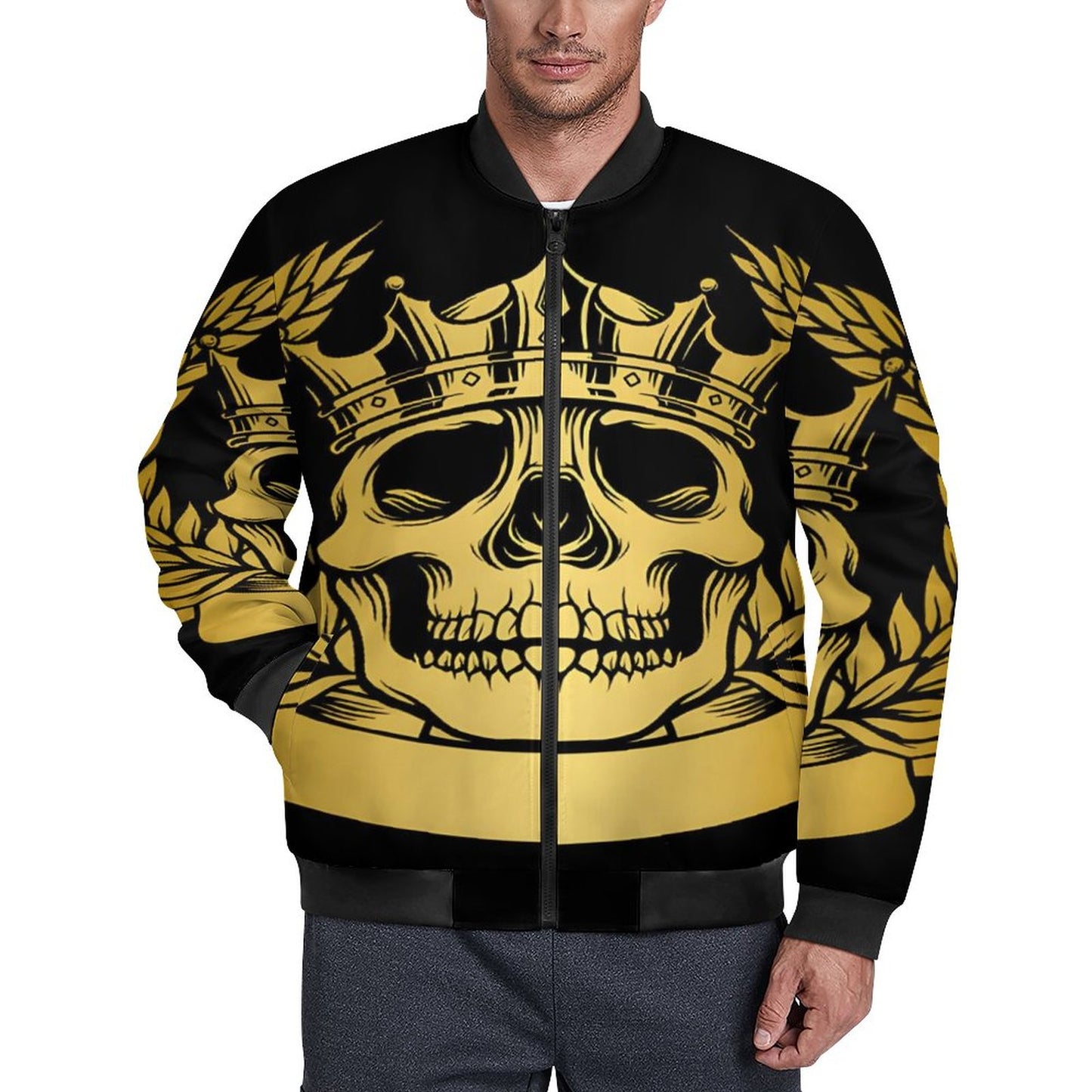 180gsm Zipper Bomber Jacket(All-Over Printing)