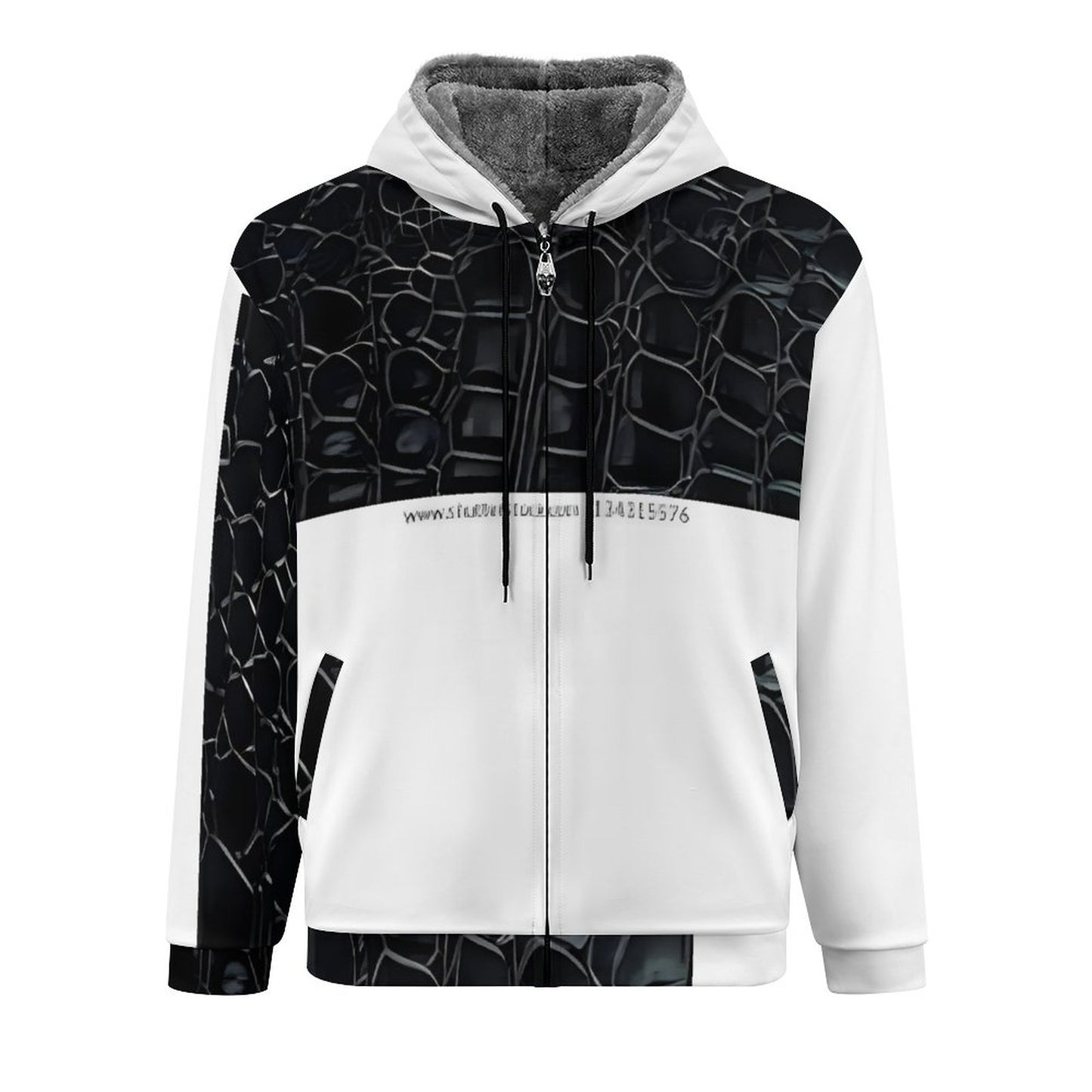 230gsm Full Zip up Hoodie with Plush Lining WZIP (All-Over Printing)